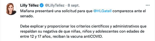 Tuit sobre Hugo López-Gatell